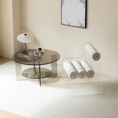 Minimalistisch geassembleerd acryl meubilair acryl make-up stoel met kussen