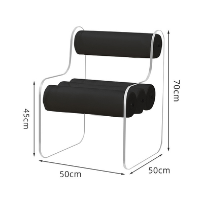 Minimalistisch geassembleerd acryl meubilair acryl make-up stoel met kussen