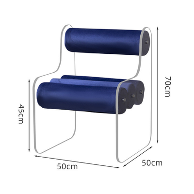 Minimalistisch geassembleerd acryl meubilair acryl make-up stoel met kussen