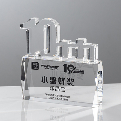 Các tấm bảng kỷ niệm năm thứ 5 Acrylic với bản khắc tùy chỉnh cơ bản