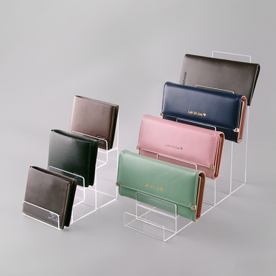 Multi Tier Acrylic Wallet Display Stand Plexiglass Chiếc màn hình bán lẻ