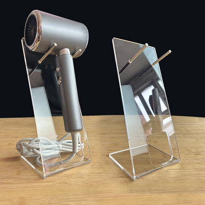 L Shape Clear Acrylic Holder Plexiglass Dryer Display Stand 15x10x25 cm