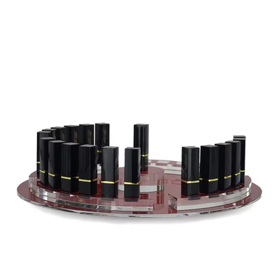 Ronde draaiende acryl lippenstift display standhouder voor cosmetica merken