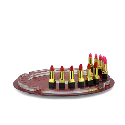 Ronde draaiende acryl lippenstift display standhouder voor cosmetica merken