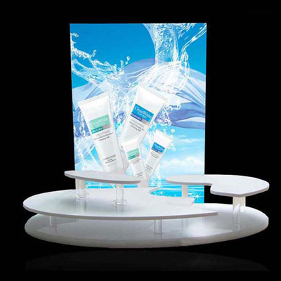 Custom Acrylic Cosmetic Display Stands for Skincare Products in Malls and Supermarkets