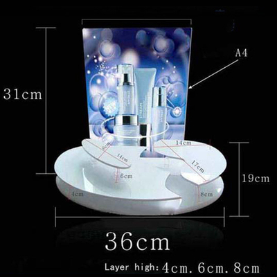 Custom Acrylic Cosmetic Display Stands for Skincare Products in Malls and Supermarkets