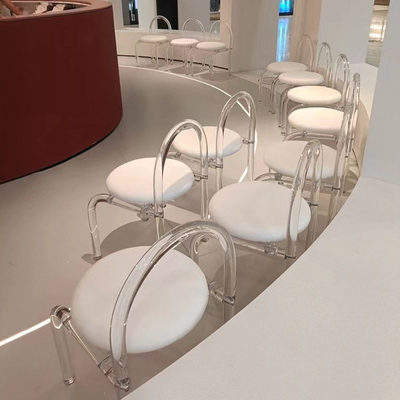 Stijlvol geassembleerde Acrylische transparante make-up stoel voor slaapkamer, balkon en eetkamer gebruik