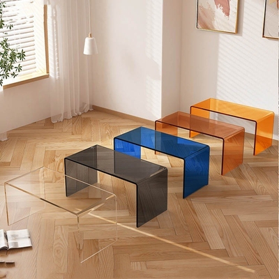 Aangepaste Acrylische koffietafel Elegante en krasbestendige met aangepaste dikte