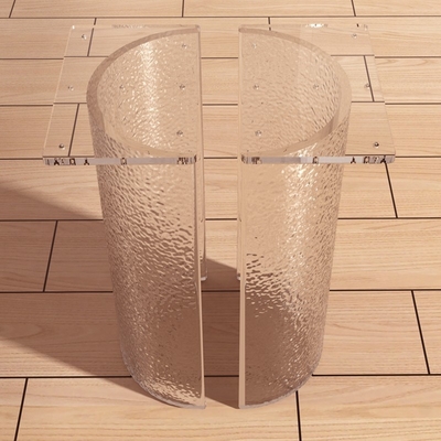 Piernas de mesa acrílicas con forma de arco transparente y elegante Diseño flotante para mesas estándar o personalizadas de 60 x 20 x 75 cm
