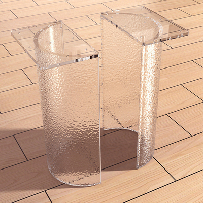 Piernas de mesa acrílicas con forma de arco transparente y elegante Diseño flotante para mesas estándar o personalizadas de 60 x 20 x 75 cm