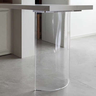 Piernas de mesa acrílicas con forma de arco transparente y elegante Diseño flotante para mesas estándar o personalizadas de 60 x 20 x 75 cm