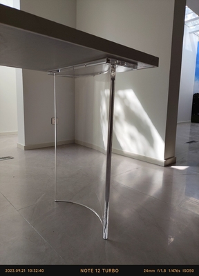Piernas de mesa acrílicas con forma de arco transparente y elegante Diseño flotante para mesas estándar o personalizadas de 60 x 20 x 75 cm
