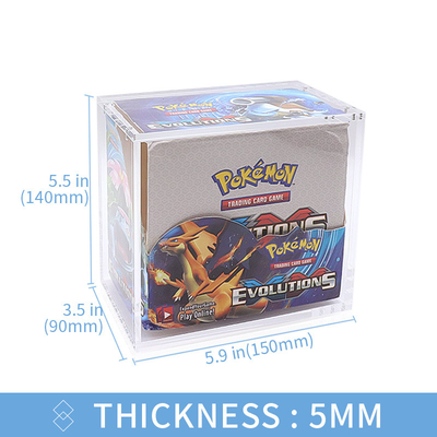 Fabriek Custom Acrylische doos Magnetische doos Pokemon Game Card opslagdoos Speelgoed Display Stand, Acrylische Display Case
