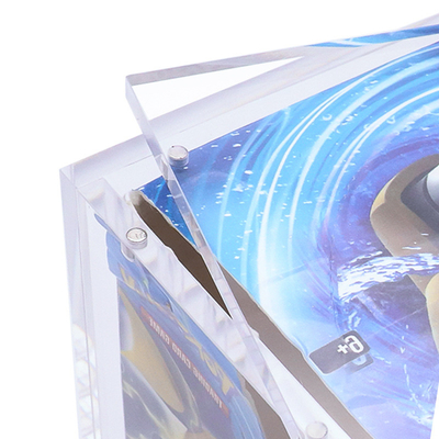 Fabriek Custom Acrylische doos Magnetische doos Pokemon Game Card opslagdoos Speelgoed Display Stand, Acrylische Display Case