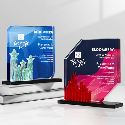 Quà tặng cao cấp tùy chỉnh bán buôn Trophy Acrylic Giải thưởng hoặc tấm bảng cho công nhận kinh doanh của nhân viên xuất sắc
