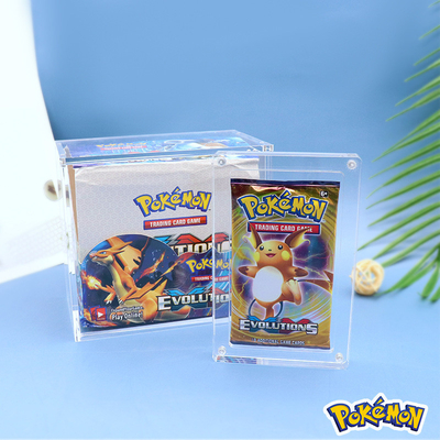 Gepersonaliseerde acrylmagnetische doos Spelkaarten verzameling opslagdoos Acryl displaycase voor Pokémon kaarten
